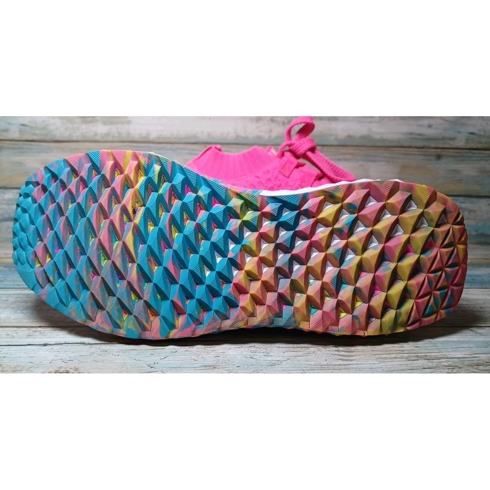 No Bull Allday Knit Neon Pink Swirl Aspire Sneakers Gym Workout W-6.5 M-5 - Picture 10 of 12